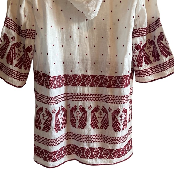 Zimmermann linen embroidered hooded mini dress in white excellent condition - Picture 9 of 11